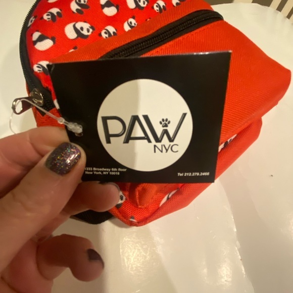PAW NYC RED DOGGIE BACKPACK WITH PANDAS NEW WITH TAGS - Picture 7 of 10